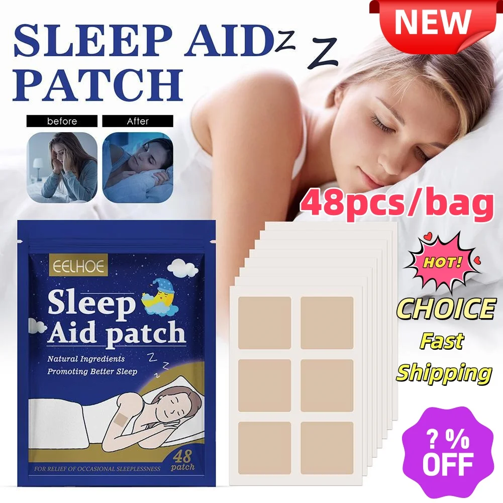 48pcs/bag Sleep Patch Soothes Muscle Tension,Relieves Body Fatigue And Anxiety Sleep Aid Patch Body Care Patch