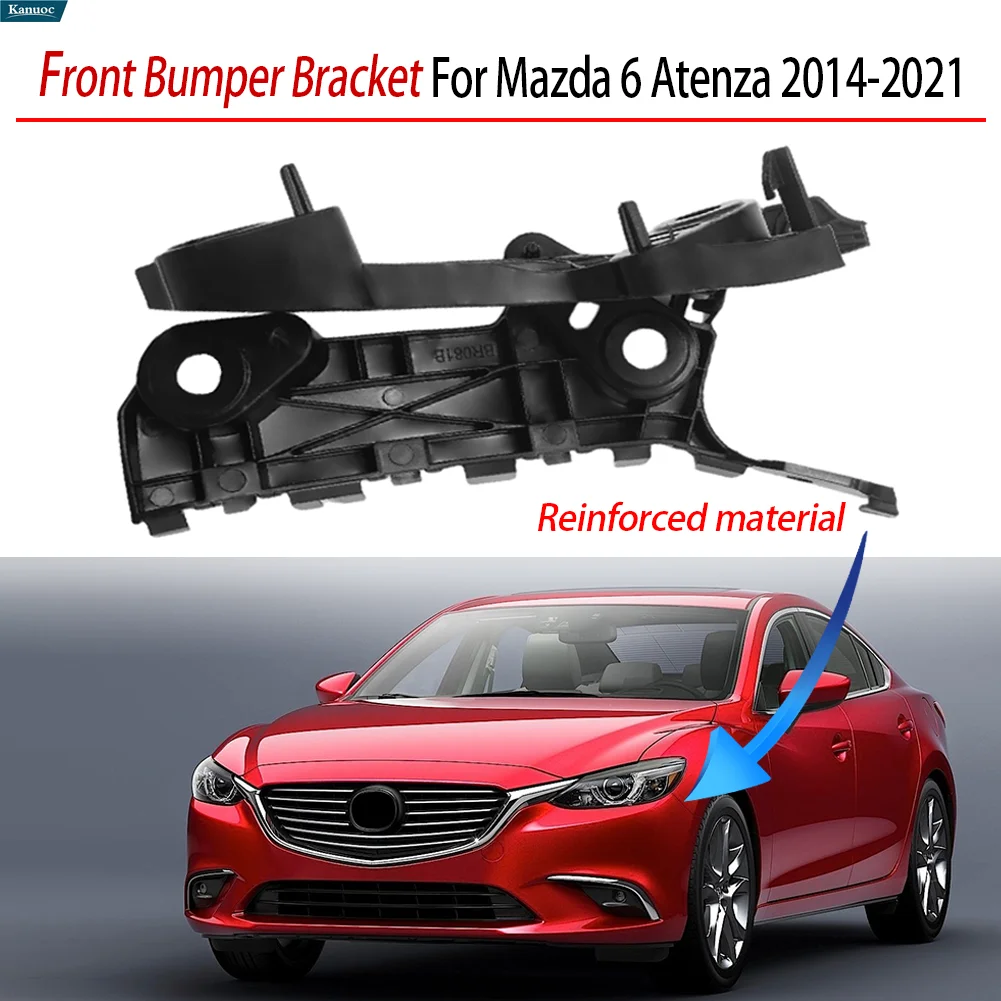 Front Bumper Bracket Left and Right Pair OEM Replacement Durable Steel  For Mazda 6 Atenza 2014-2021