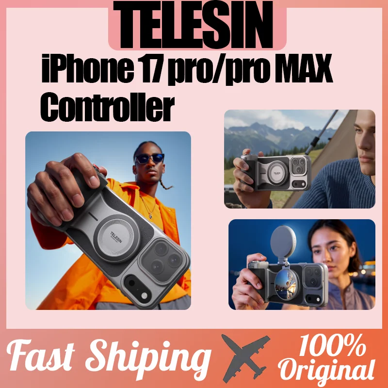 

NEW TELESIN Photography Controller Kit For iPhone17pro/17pro max Photography Handle Selfie Controller Remote Control Camera Aid