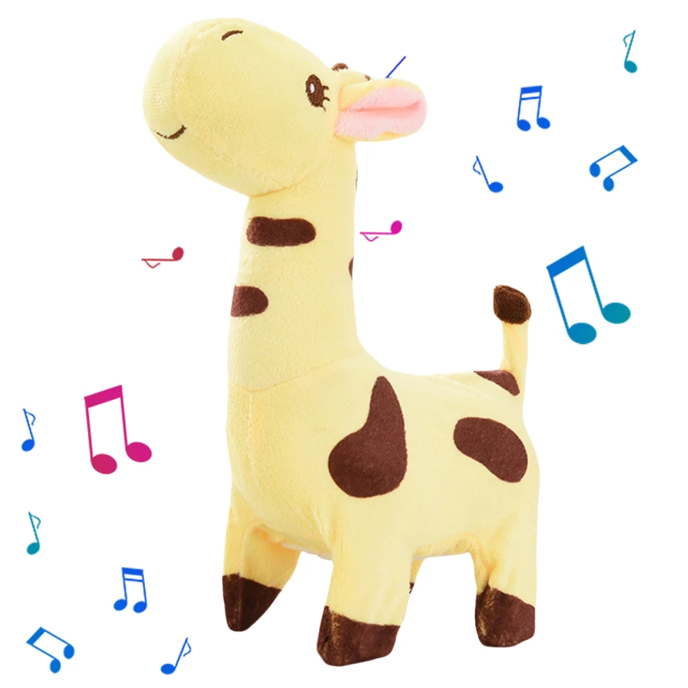 Giraffa ambulante Giocattolo musicale elettronico interattivo per animali domestici Peluche giocattolo interattivo Giraffa Peluche Giocattoli per bambini Regali per i più piccoli