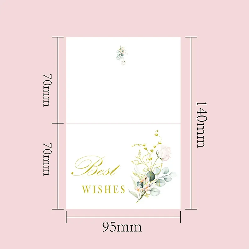 20-50pcs Golden Valentine's Day Cards & Invitations Praise Label For Wedding & Engagement Businesses Decor For Small Shops Gift