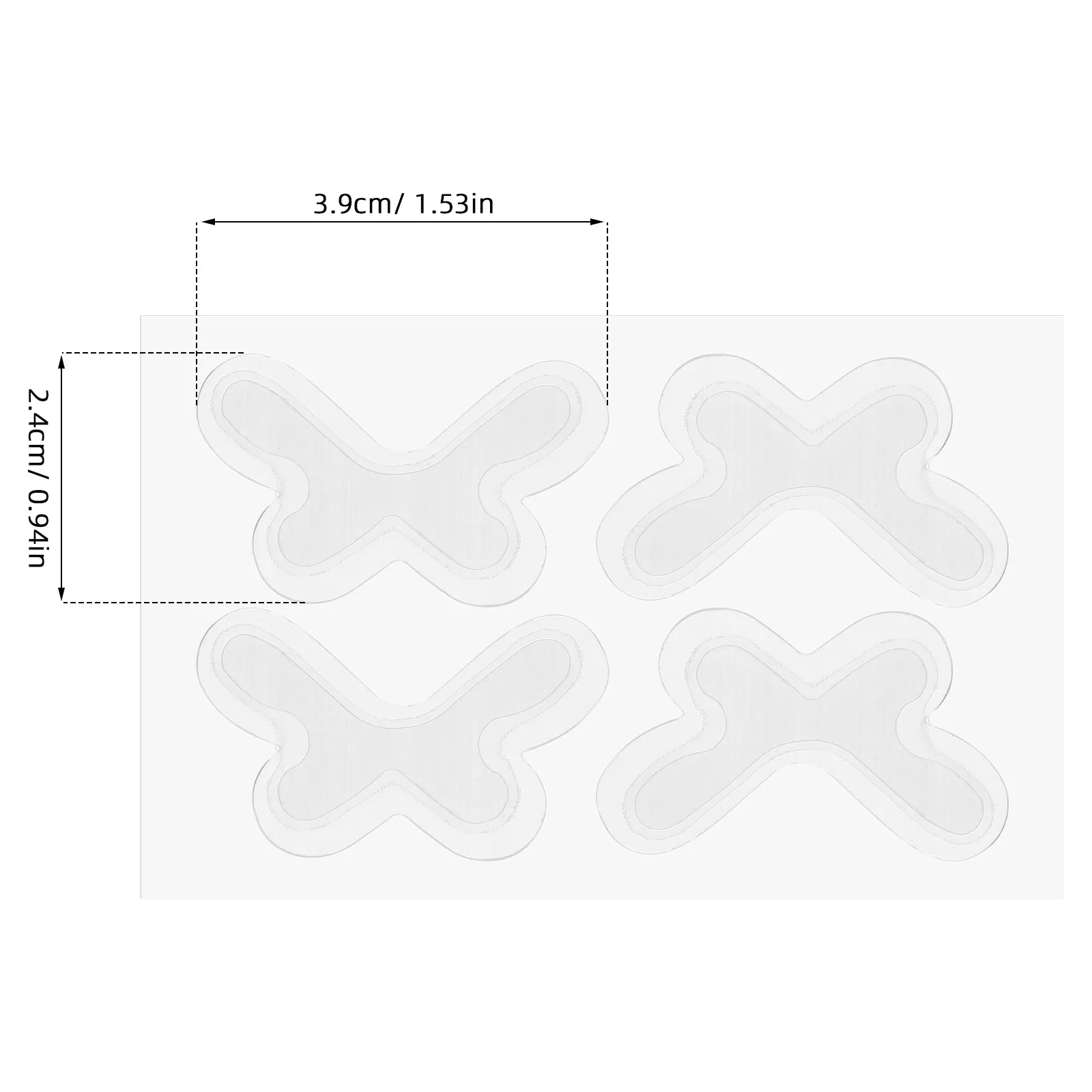 40Pairs Silicone Elf Ear Support Patch Ear Correction Stickers Vertical Transparent Tape Discreet Earrings Support for Heavy - view 2