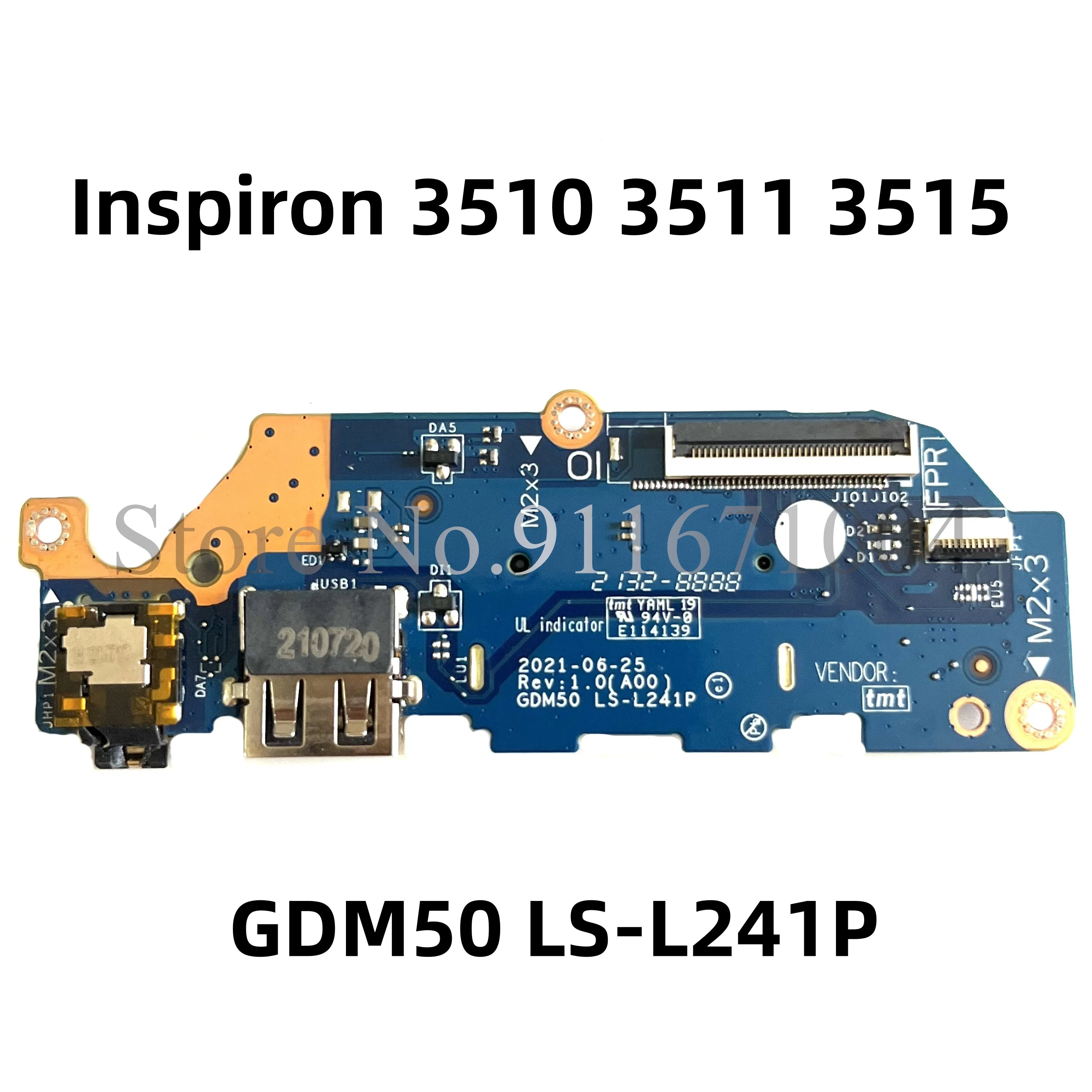 Imagem -02 - Botão Interruptor Original para Dell Inspiron Placa de Áudio Usb Gdm50 Ls-l241p 100 Testado Envio Rápido 3510 3511 3515