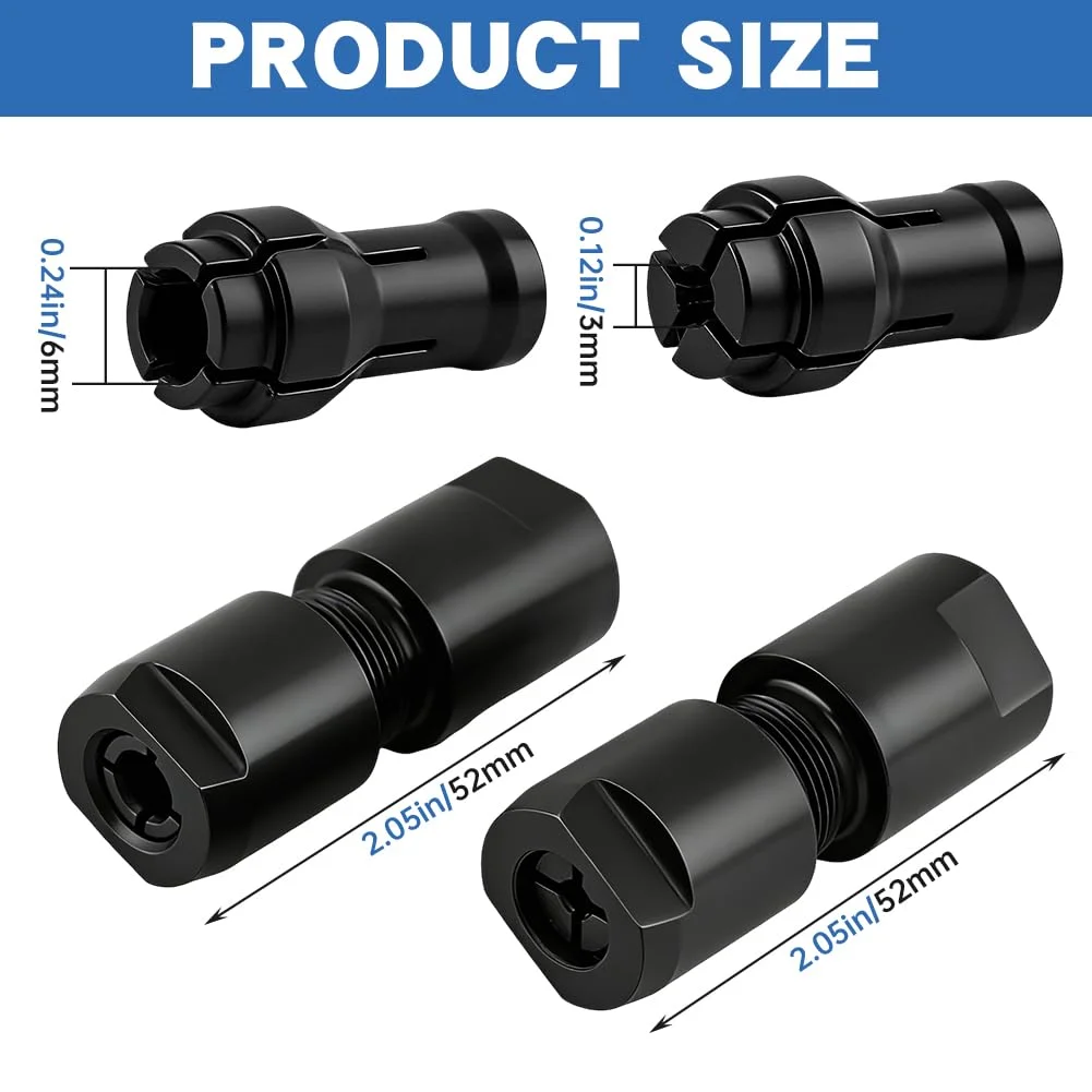 1SET 3/6mm Angle Grinder Modified Adapter To Straight Grinder Chuck For 100-type Angle Grinder M10 M14 Thread Grinding Cutter
