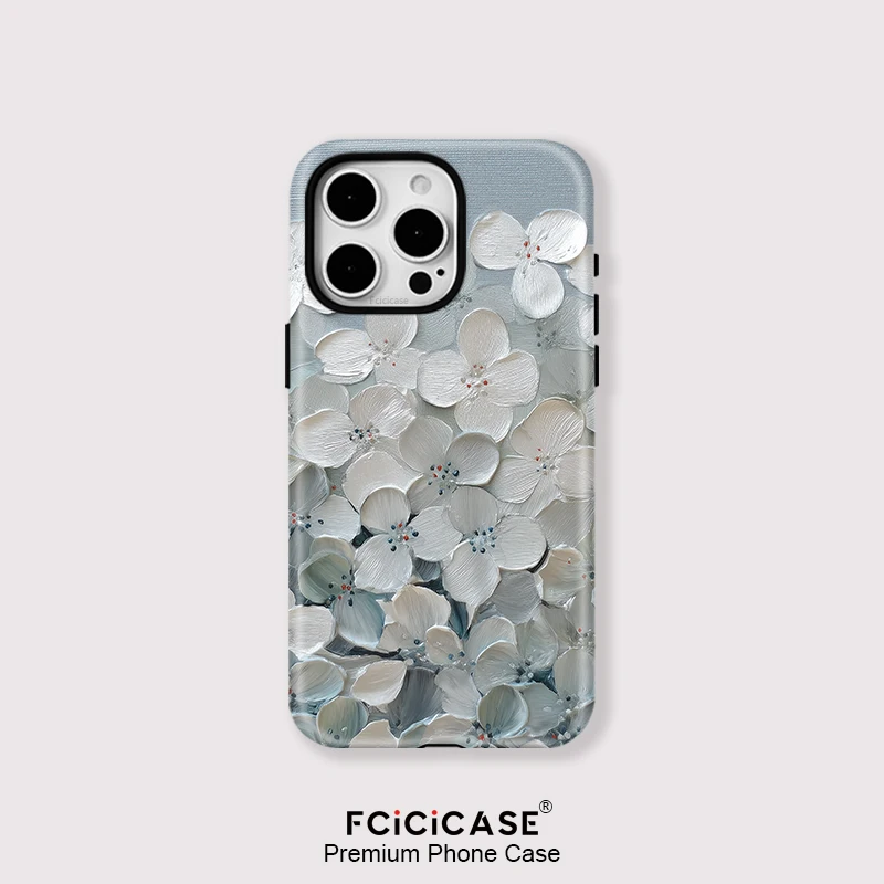 Fcicicase für iPhone 17 Air Flower Handyhülle für iPhone 17 Pro Max 17 Pro Acryl TPU Zwei in einem magnetisch für Magsafe Cover