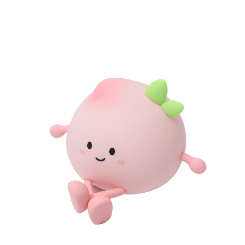 

Cute night light peach creative gift for girls warm USB atmosphere night light, touch charging bedside lamp
