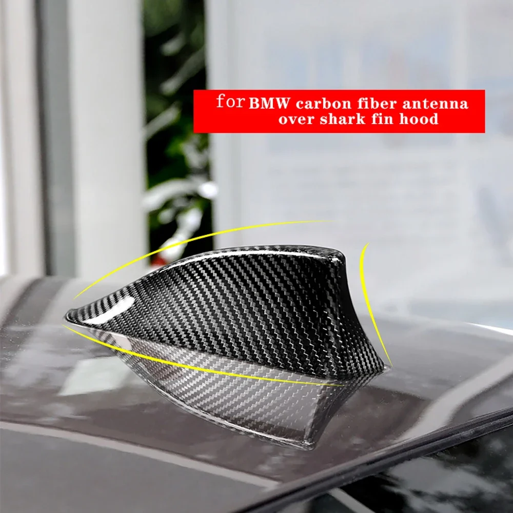 

antenna cover for bmw f10 f11 f01 f02 5 7 series carbon fiber shark fin antenna airspeed sticker Exterior Decoration Accessories