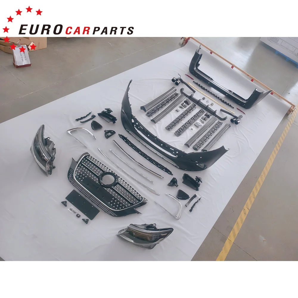 Vito W447 2024 年ボディキットにアップグレード V クラス 16-23y 変換ボディキット車のバンパーヘッドライトフルセットの古いスタイルから新しいスタイル