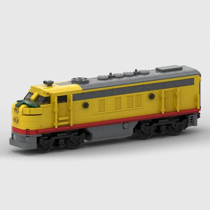 Moc cegły budowlane Model pociągu turbin gazowych Pacific lokomotywa technologia modułowe bloki prezenty zabawki dla dzieci montaż DIY