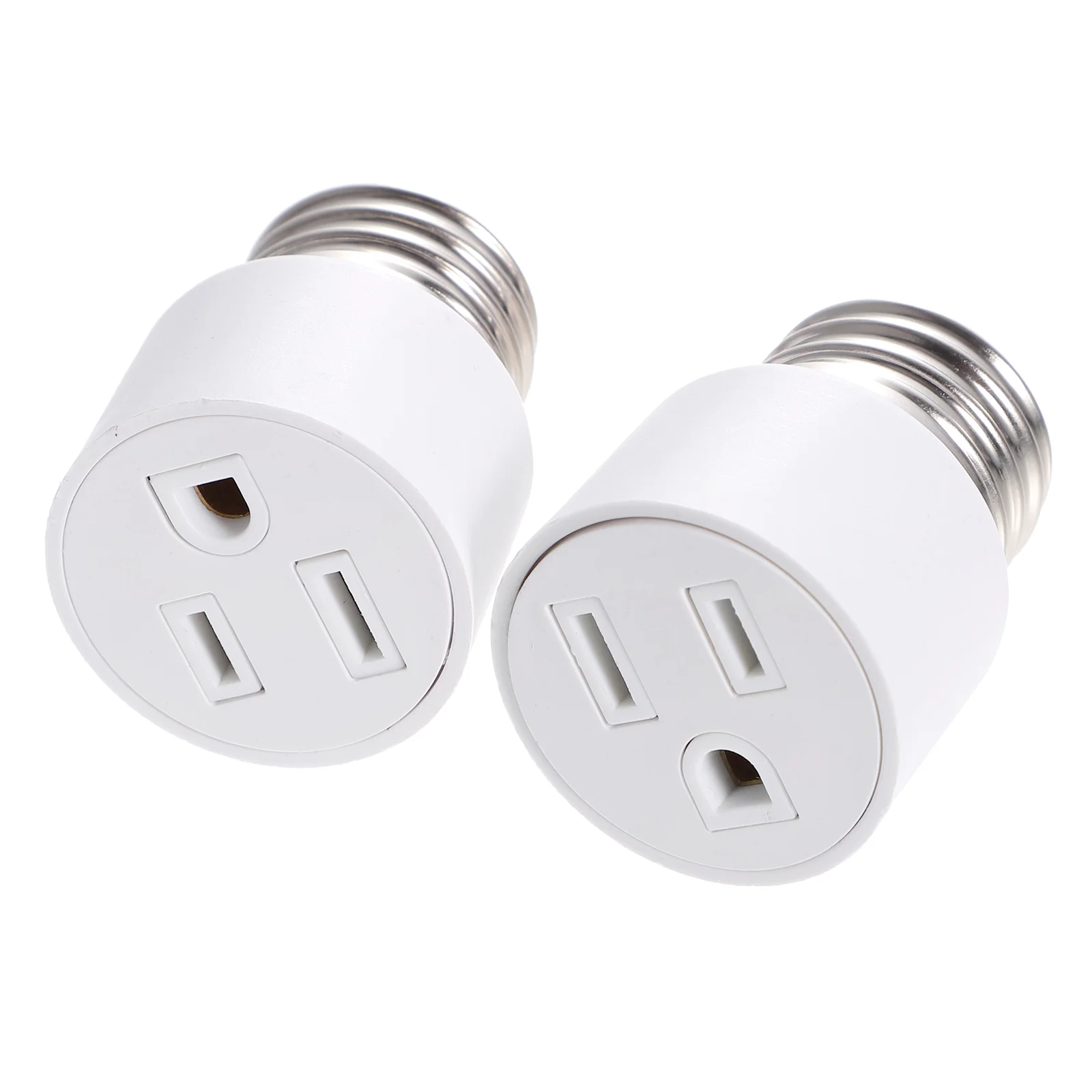 2 Pcs Bulb Socket to Outlet Splitter E27 Converter Light Plug Adapter LED Bulbs