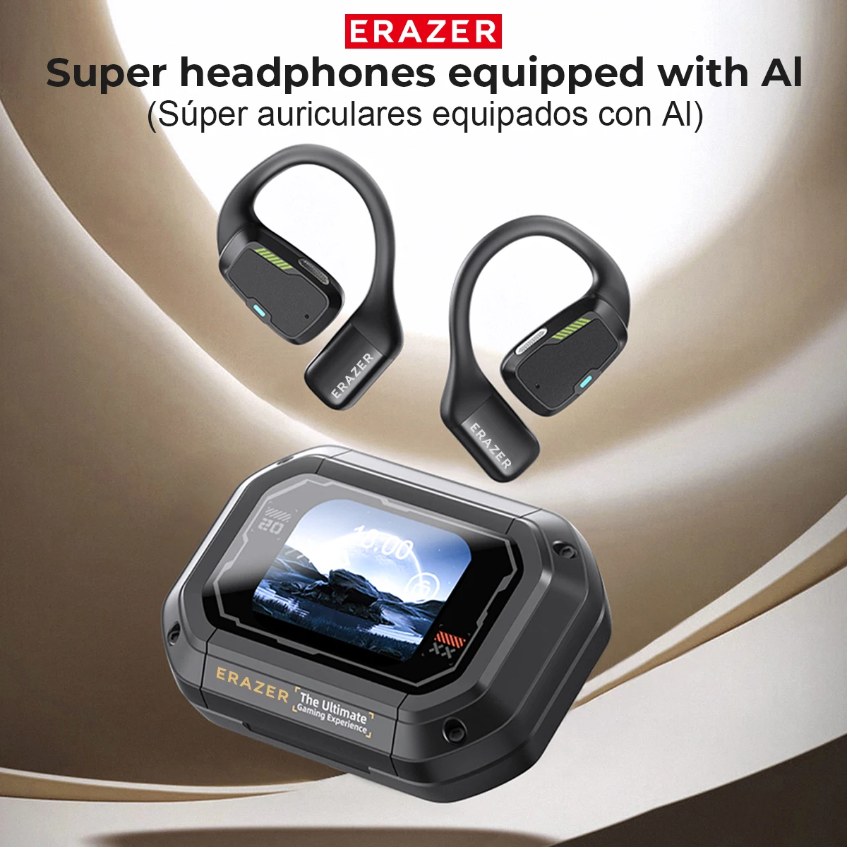 ERAZER XP6 Wireless Bluetooth Earphones Sleep ASMR Headset DIY Equalizer APP Wireless Headphones Office Travel,16mm Drive