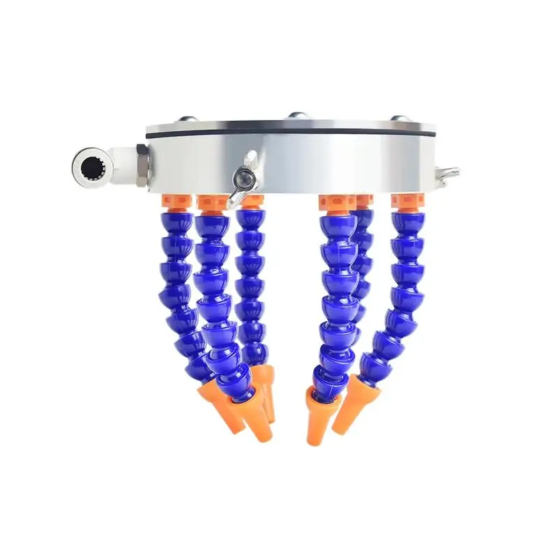 Pierścień chłodzący wrzeciona regulowany Nozzel narzędzie chłodnica mgła płyn chłodzący w sprayu 6 rurek wodnych do frezarki grawerującej CNC