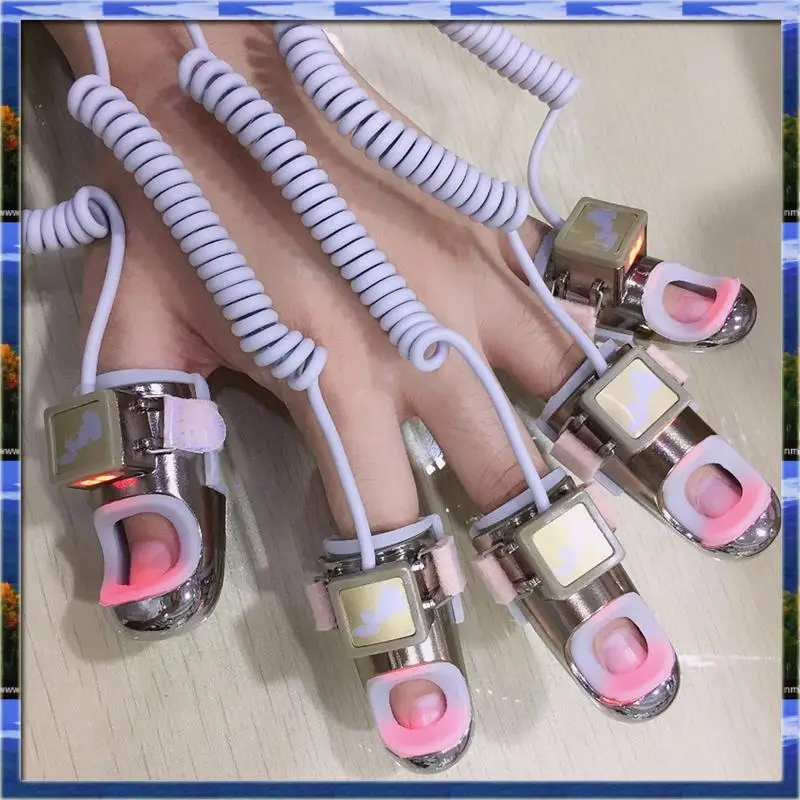 1 قطعة تردد الراديو مكركرنت الذهبي فنجر RF EMS جهاز تجميل الوجه رفع الجسم مدلك سبائك الذهب + سيليكون #3