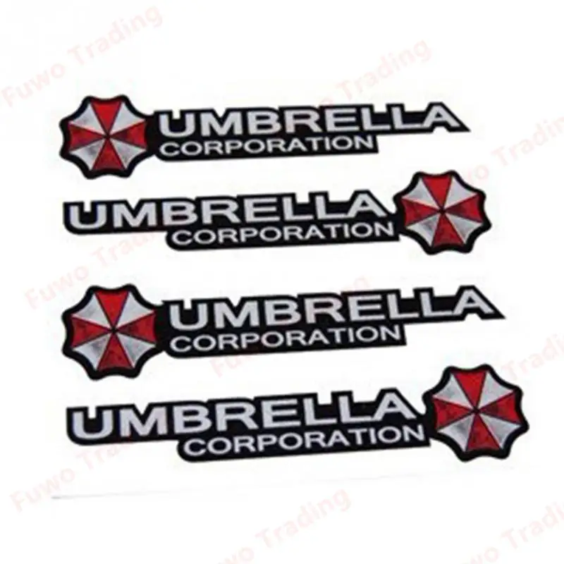 Fuwo Trading Car Stickers Creative Fashion Evil Umbrella Corp Parking Decal Vinyl Bumper Decoration Accessories Sunscreen PVC