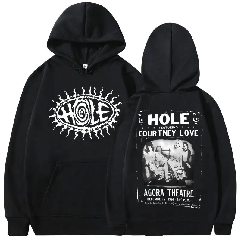 Alternative Grunge Rock Band Hole Featuring Courteny Love Agora Theatre Graphic Hoodie Men Women's Vintage Oversized Sweatshirts