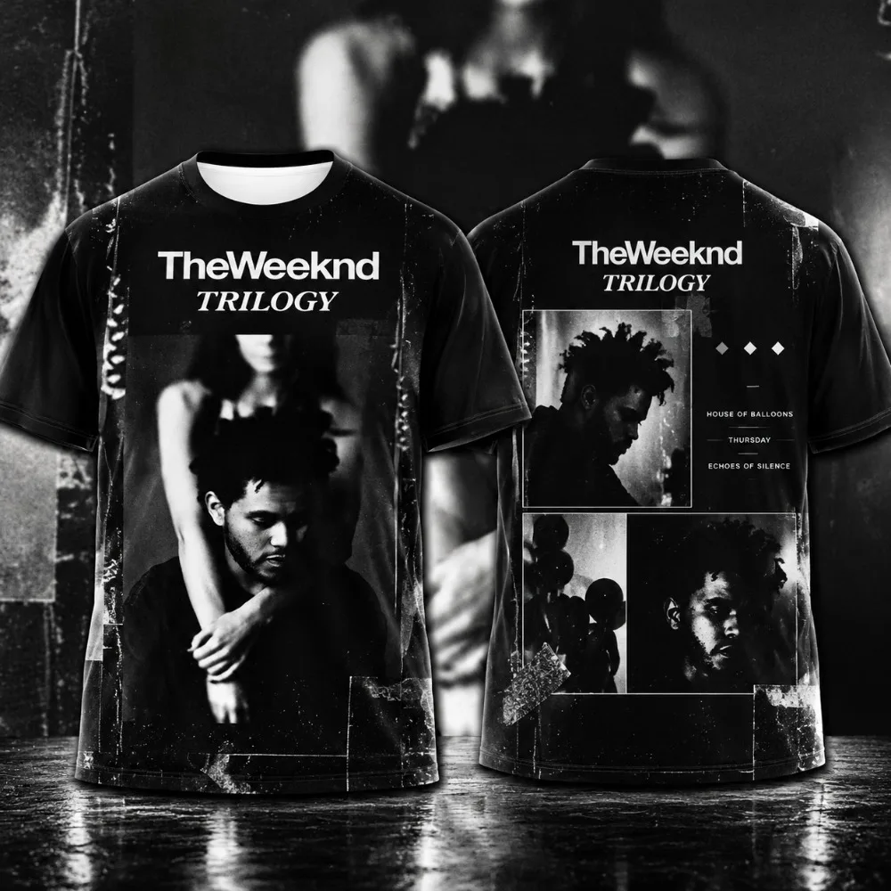 2026 New The Weeknd Trilogy 3D Print T-shirt Unisex Men Women Retro Album Cover Tee Pop Music Fan Short Sleeve Streetwear