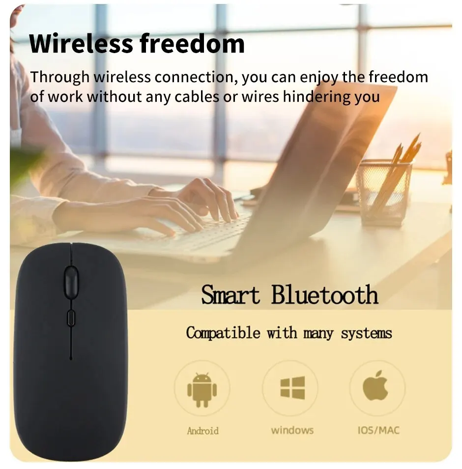 Candy Color Silent Mouse 2.4G Wireless Charging Bluetooth Two Mode Mouse 1200dpi USB Wired For PC Laptop Notebook