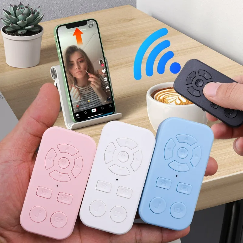 Mini Scrolling Remote Control for IPhone Xiaomi Samsung Bluetooth Page Turner for Selfie Camera Photo Video Controller Clicker