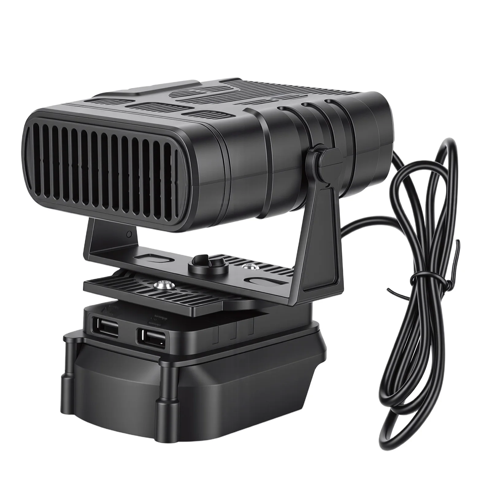 【New】Cordless Space Heater Suitable for Makita BL1830 BL1850 BL1840 Battery 2 Gears Quiet Small Space Heater with Dual USB Ports