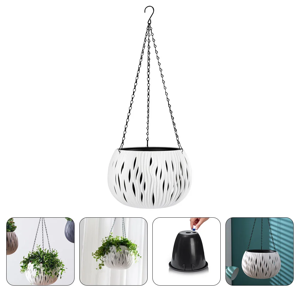 Hanging Pot Flower Planter Plastic Flowers Container Small Indoor Decorative Flowerpot