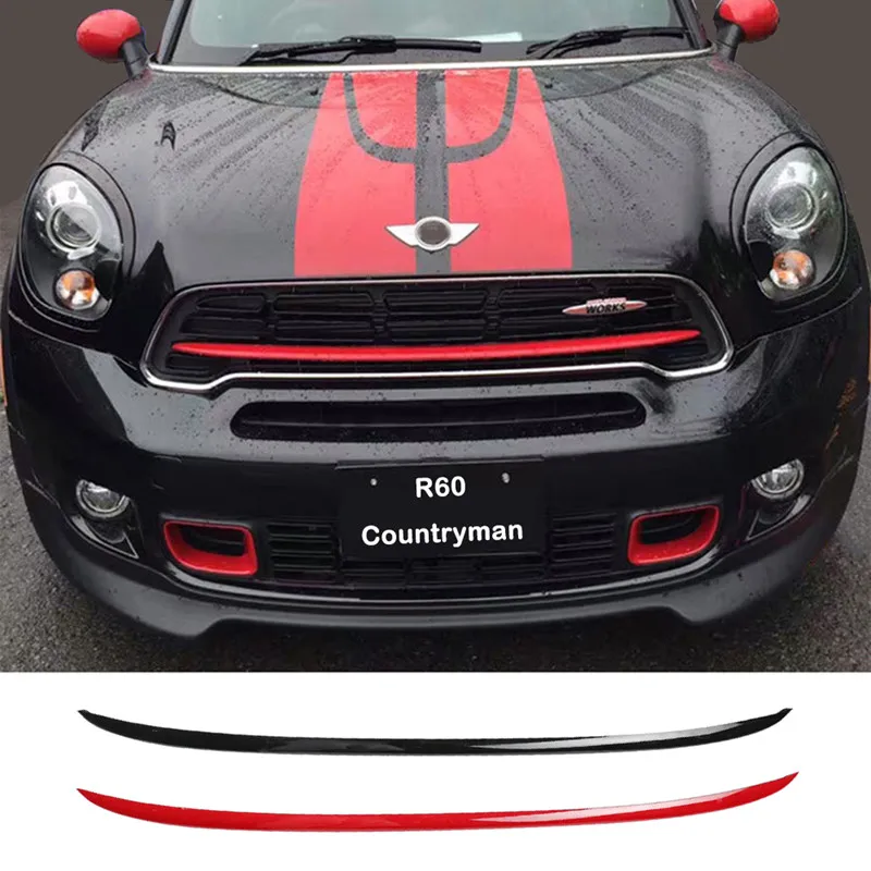 Car Front Grille Decoration Cover Case Radiator Grill Strip Trim Sticker For Mini Cooper Coopers JCW R60 Countryman Accessories