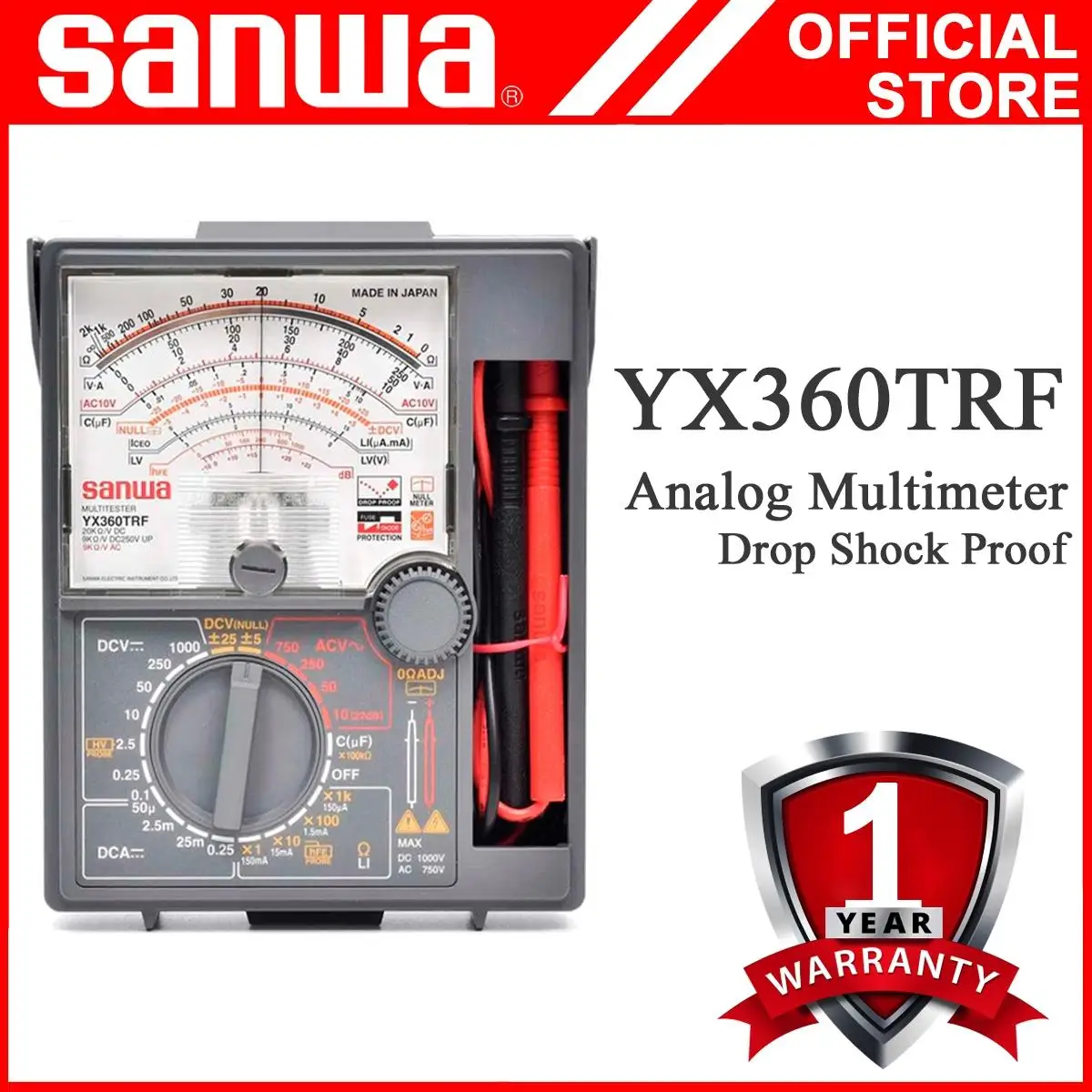 sanwa YX360TRF Anglog multimeter, pointer type best-selling multimeter zero center instrument 200Mohm resistance measurement