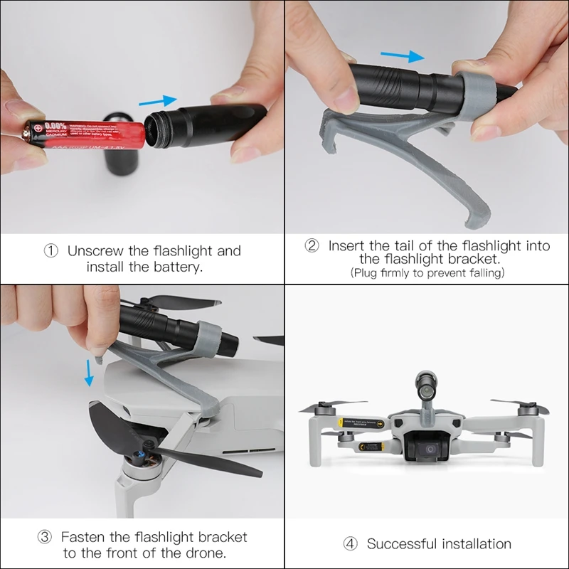 قابل للتعديل مصباح ليد ل DJI Mavic أضواء صغيرة ليلة الطيران الكشاف مصباح يدوي ملحقات طائرة بدون طيار مؤشر التصوير Led