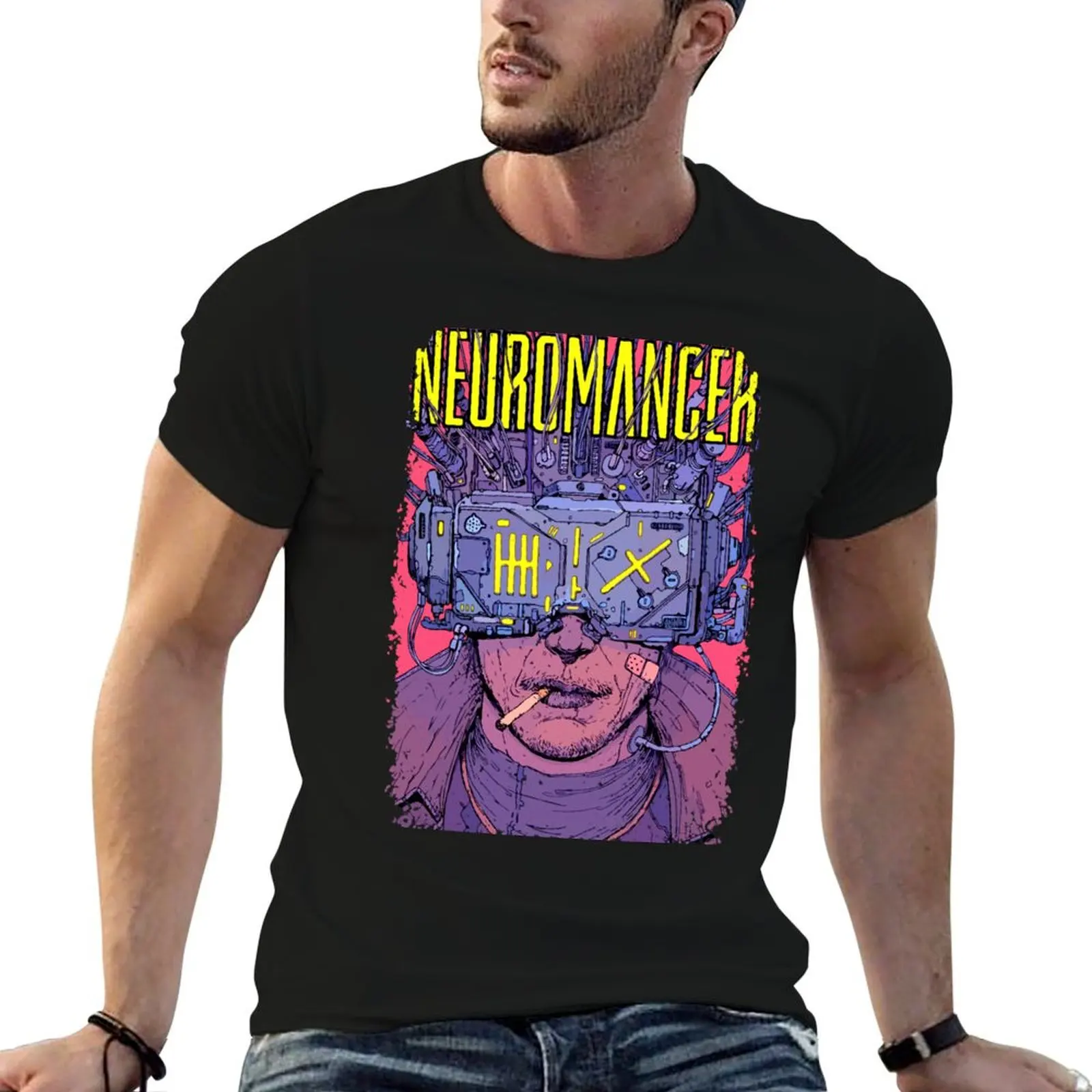 

100% cotton shirt t for Neuromancer T-Shirt tshirt man
