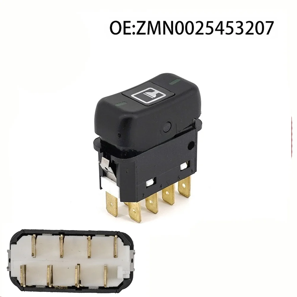 메르세데스 전동 윈도우 레귤레이터 스위치 12V ABS ZMN0025453207용 파워 윈도우 스위치 녹색 불빛 자동차 스위치