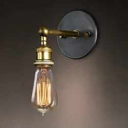 American Retro Vintage Wall Lamp Industrial Led E27 Indoor Lighting Home Decor Loft Cafe Resturant Living Room Kitchen Bar 220V