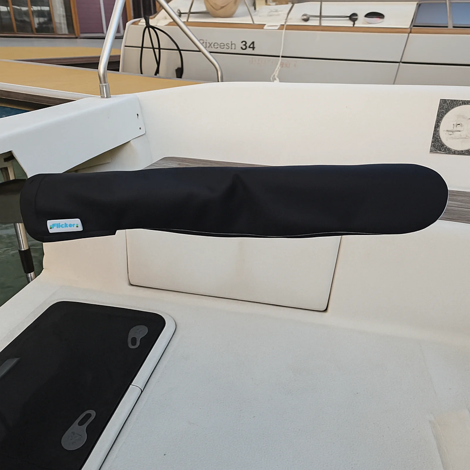 Flicker Sailboat Tiller Cover Heavy Duty Waterproof UV Resistant with Reflective Strip Velcro Closure 3 Sizes 4 Colors