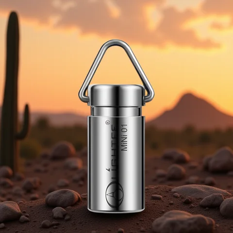 65g Titanium Mini Keychain LED Flashlight - IPX7 Waterproof, 1.5m Drop Resistant, 25mm Ultra-Compact for Camping/Hiking/Emergency Strong Lighting