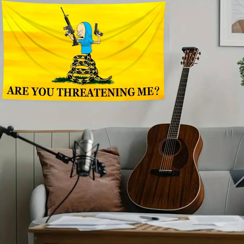 VIKAMA Funny Cartoon Snake Tapestry “Are You Threatening Me?