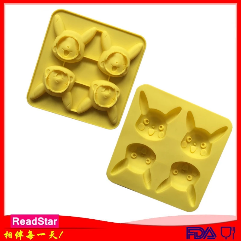 1 pz ReadStar 4CA103RD046 4 stampo in Silicone per torta di cartoni animati 4 fori stampo da forno stampo per sapone fai da te