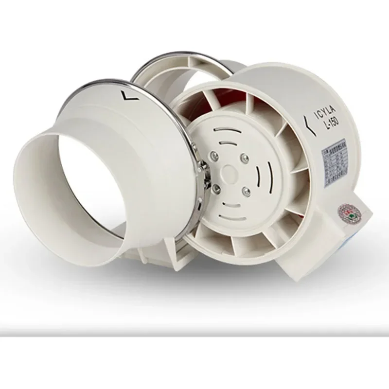 مروحة عادم منزلية للمطبخ والمرحاض ، كوة بأنبوب 6 بوصة ، مروحة عادم ، تهوية هواء ، معزز سقف ، استنفاص معدني ، صيحات