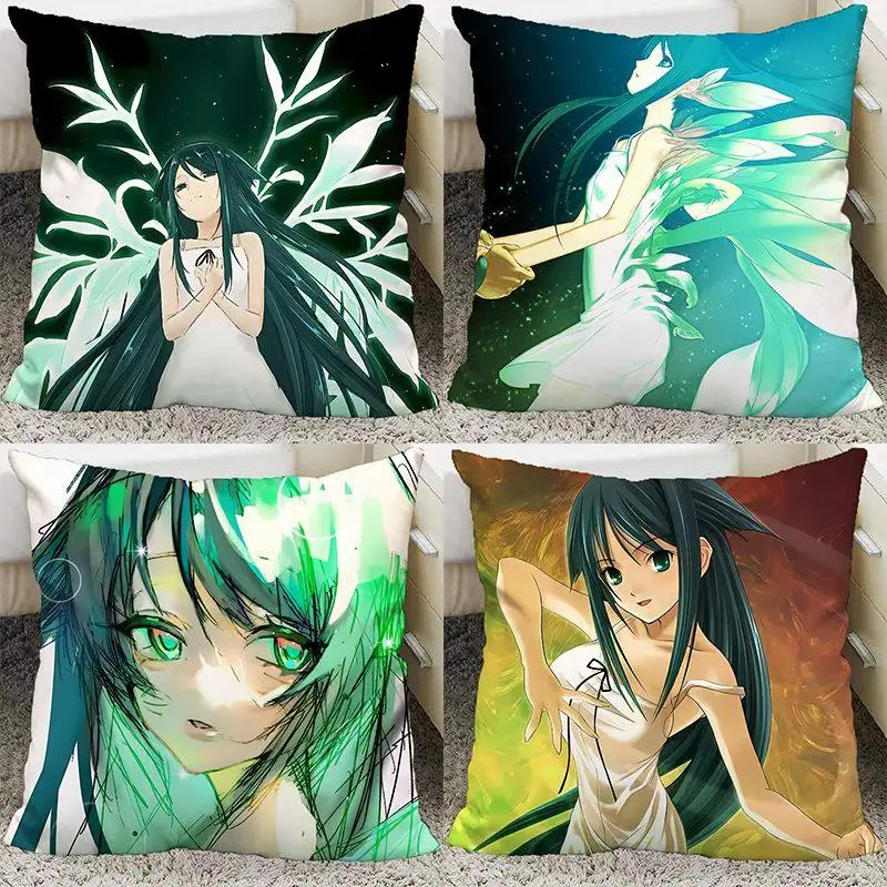 Dual Face Hug Pillow Super Soft Plush Couch Companion for Gaming Anime Fans Stress Relief Comfort Decor Saya no Uta