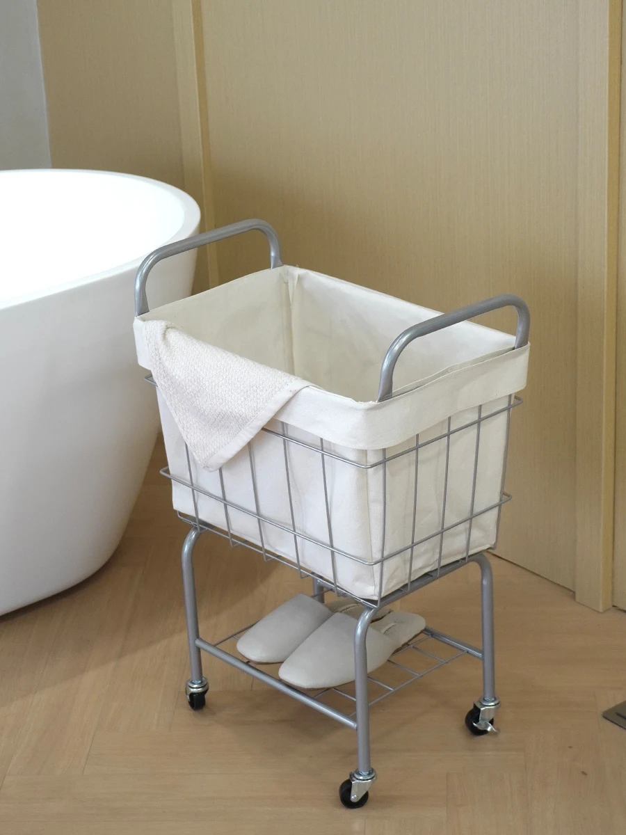 

Household dirty clothes storage basket trolley bathroom toilet removable large capacity doll yoga mat