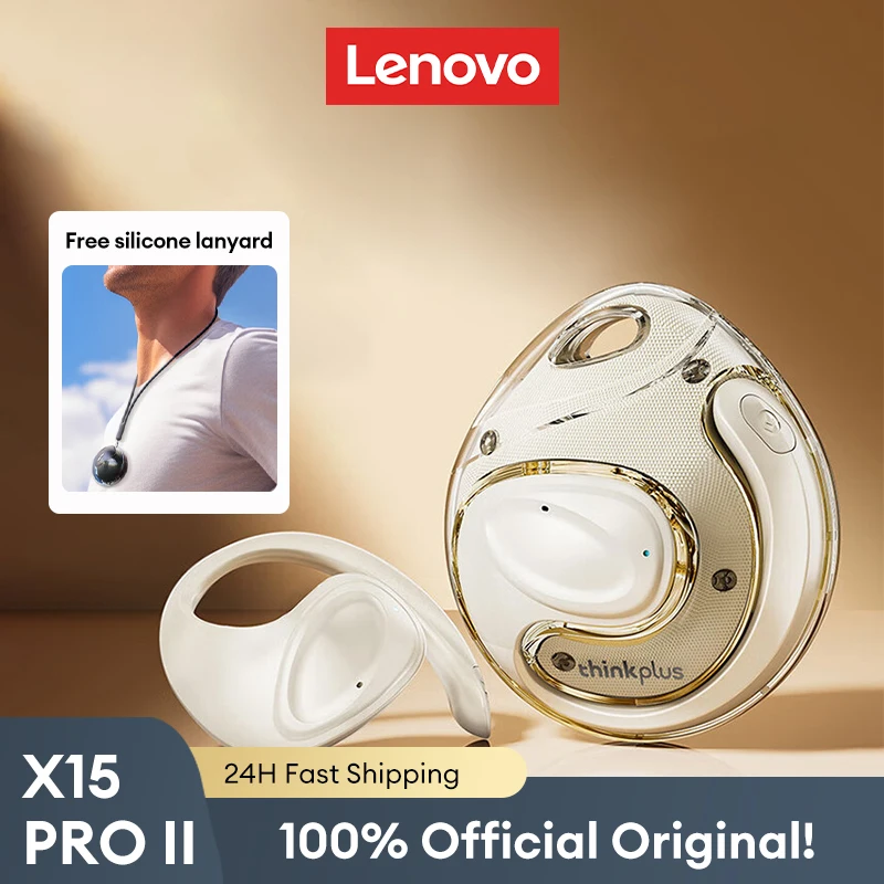 Wahl Neue Lenovo X15 PRO II OWS Bluetooth 5.4 Kopfhörer Ohrbügel Design Sport Ohrhörer HD HiFi Surround Sound Kopfhörer