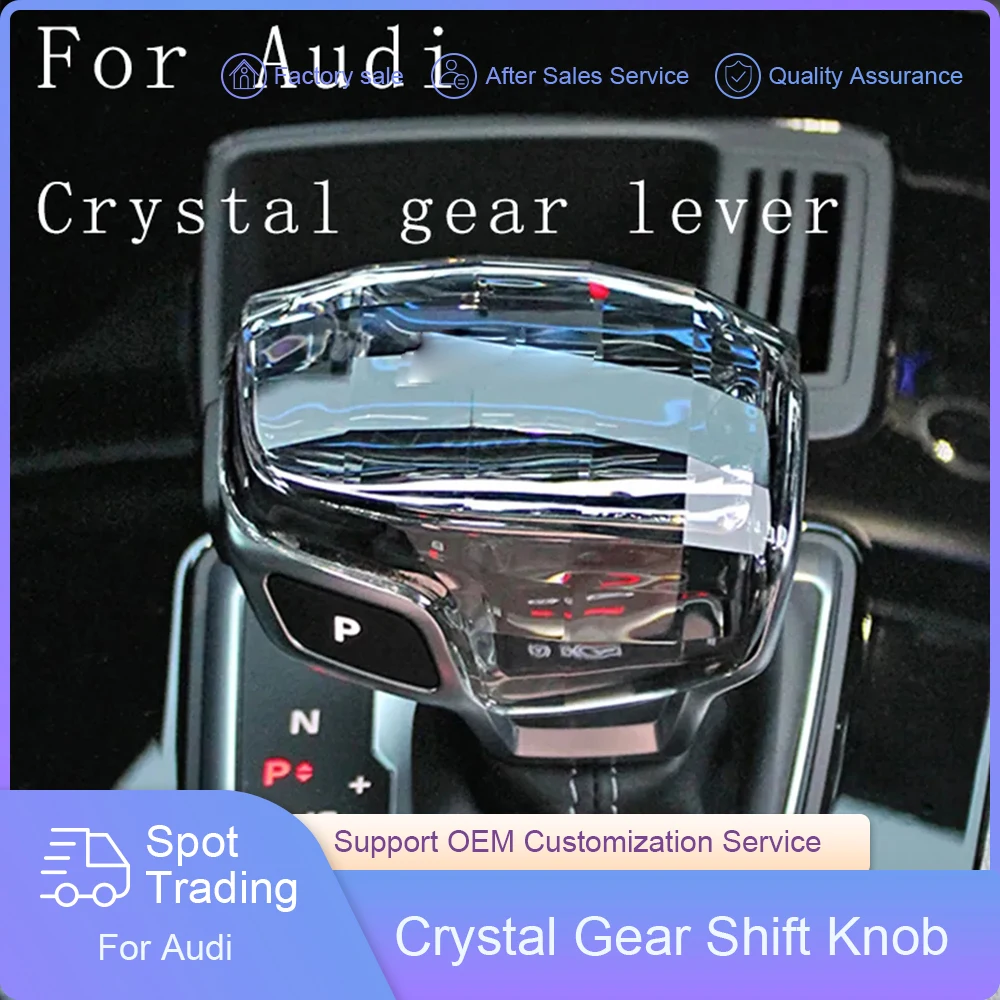 

Modified Crystal Handle Gear Shift Knob Cover Lever Head Decor For Audi A4 A6 Q5 A5 Q7 Q8 A8 Accessories Auto parts