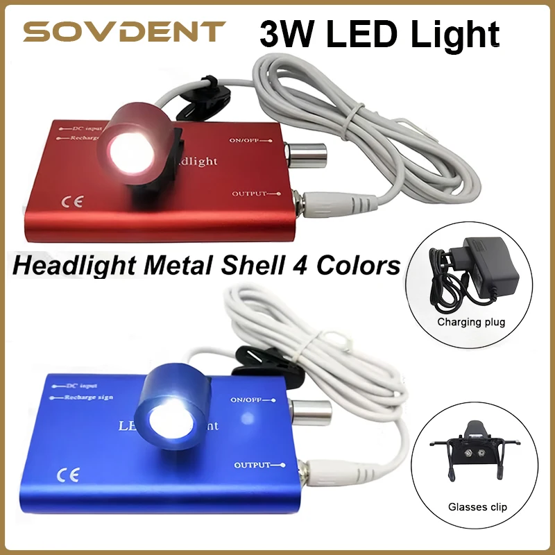 Dental Loupe with 3W Headlight LED Light Medical Operation Loupe Lamp for Dental Binocular Loupes New Glasses Medical Head Lamp