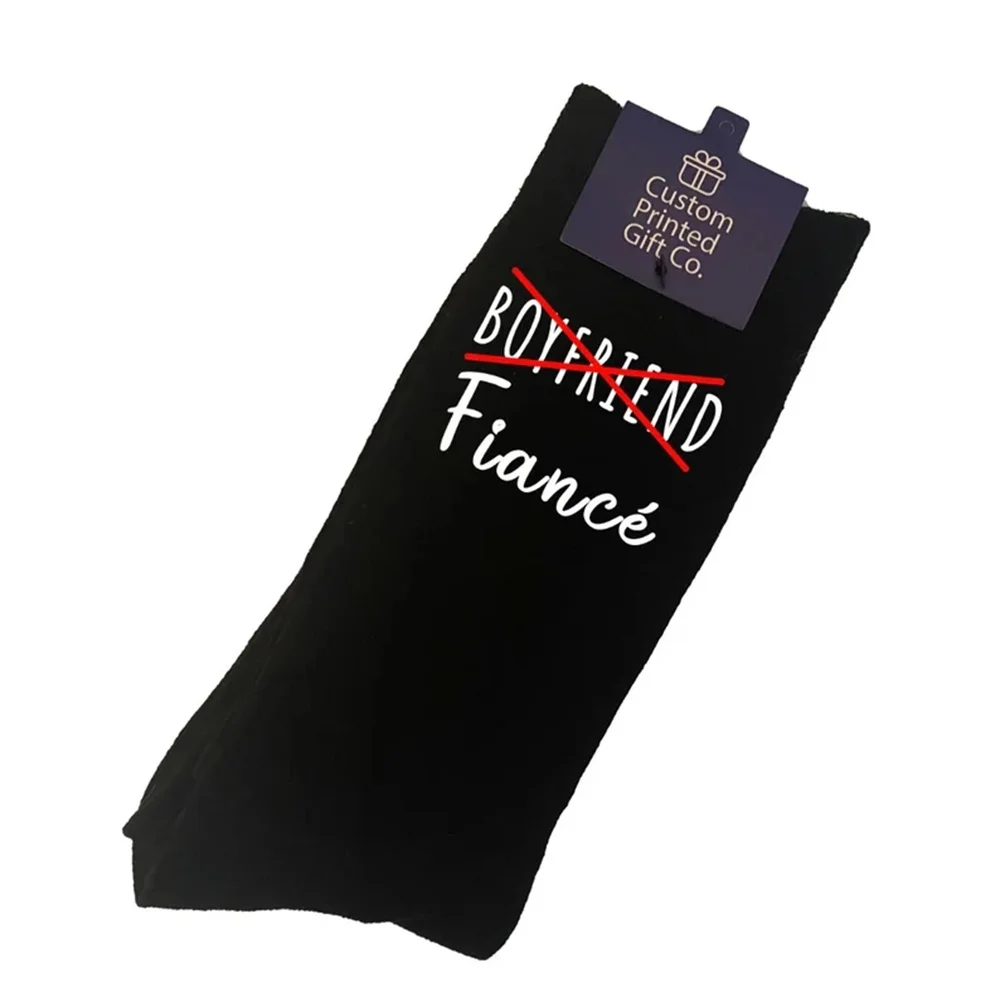 Fiancé socks with Date | Wife socks | husband socks | Engagement Present | Fiance Gift Fiancee