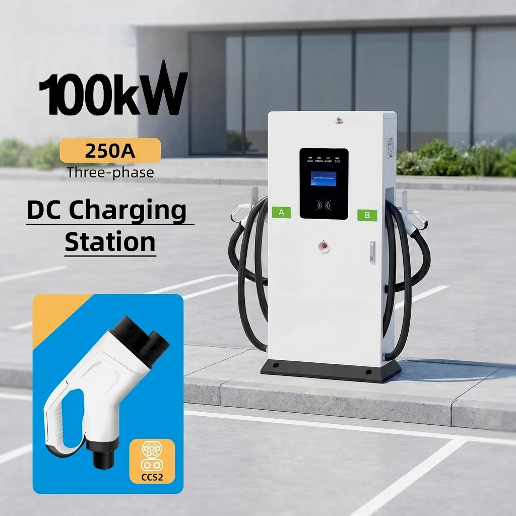 Floor Mounted DC EV Charger 60KW 120KW 240KW OCPP1.6 WIFI 4G Hybrid Output Multi-Vehicle Commercial EV Charging Station