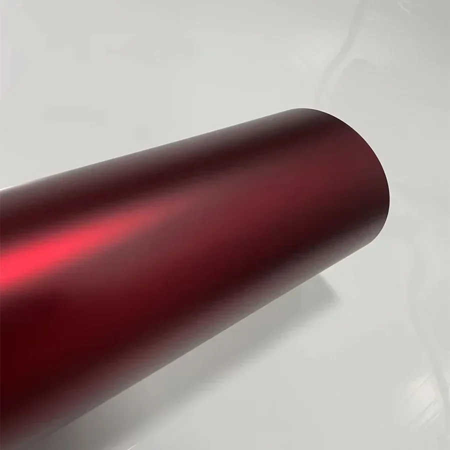 Film Vinyl Pembungkus Mobil Otomatis Warna Merah Romanee PET Langsung dari Pabrik Tahun 2025