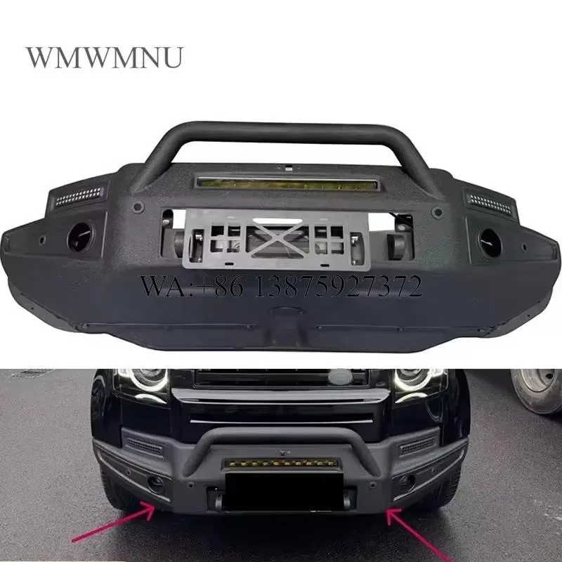Wmwmnu New Hot Selling Auto Bumper for Defender Modified Sports Style Front Bumper with Light Bolt-On Retrofit Upgrade