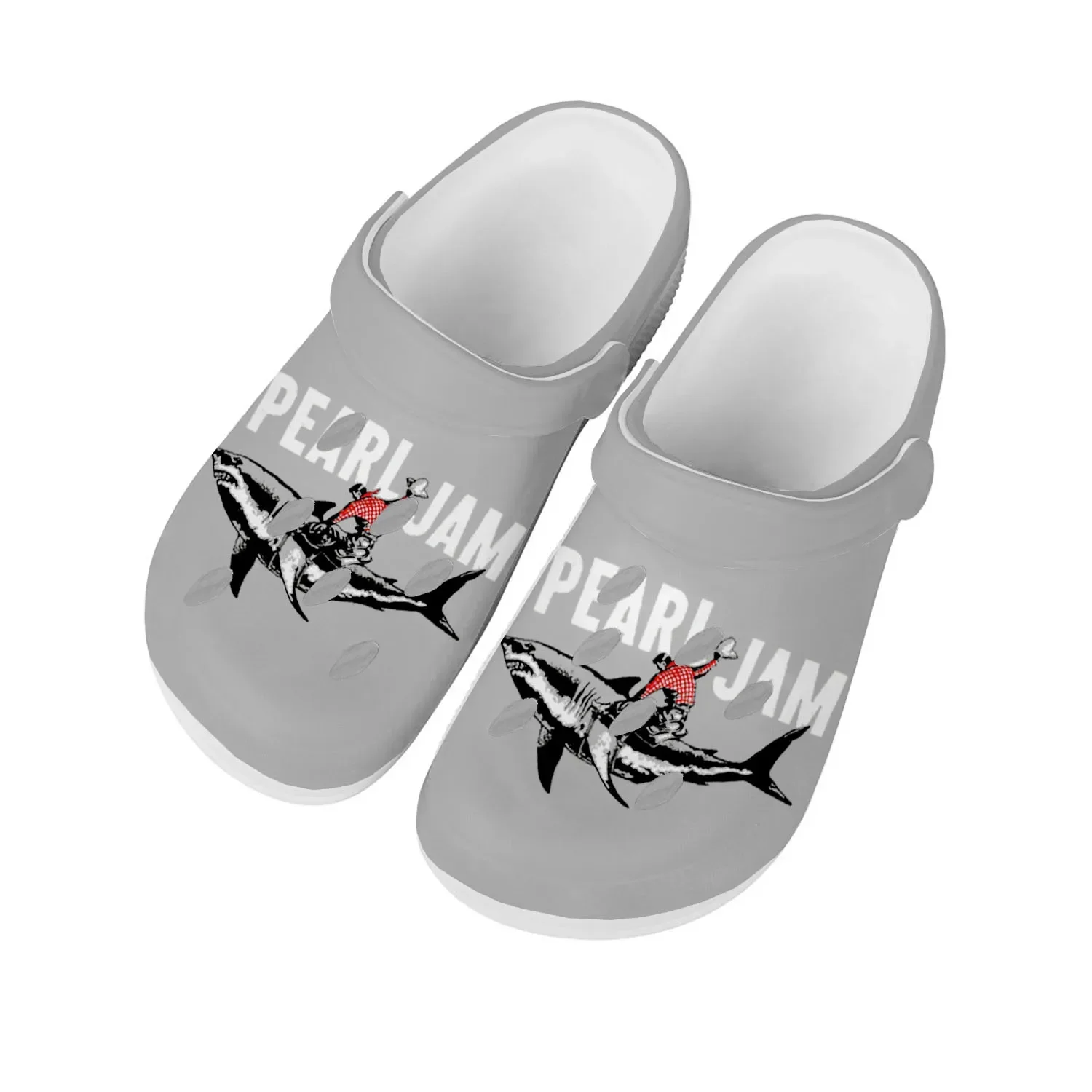 Pearl Jam Rock Band Pop Home Clogs Custom Water Shoes Mens Womens Teenager Shoe Garden Clog Breathable Beach Hole Slippers White