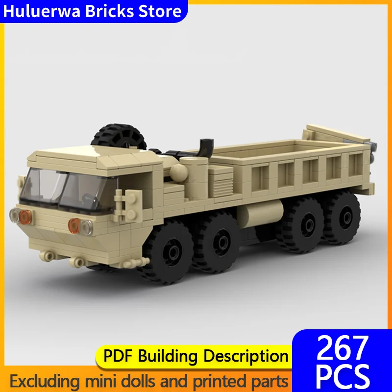 

City Car Model MOC Building Bricks HEMTT Military Cargo Truck Modular Technology Children Holiday Gifts Assemble Toys Suit