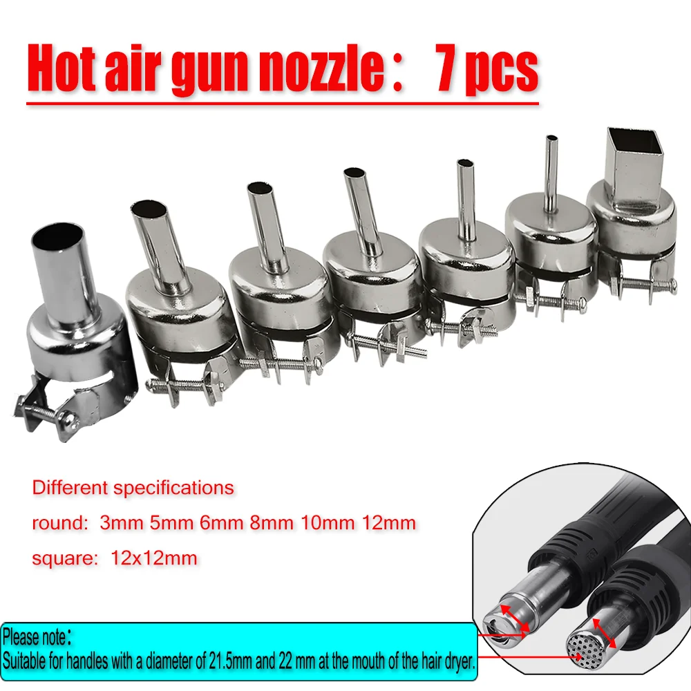 

MYPOVOS паяльная станция горячего воздуха, круглая насадка BGA для AOYUE QUICK ATTEN SAIKE 850/852 серии BGA SMD 3/4/5/6/8/10/12M