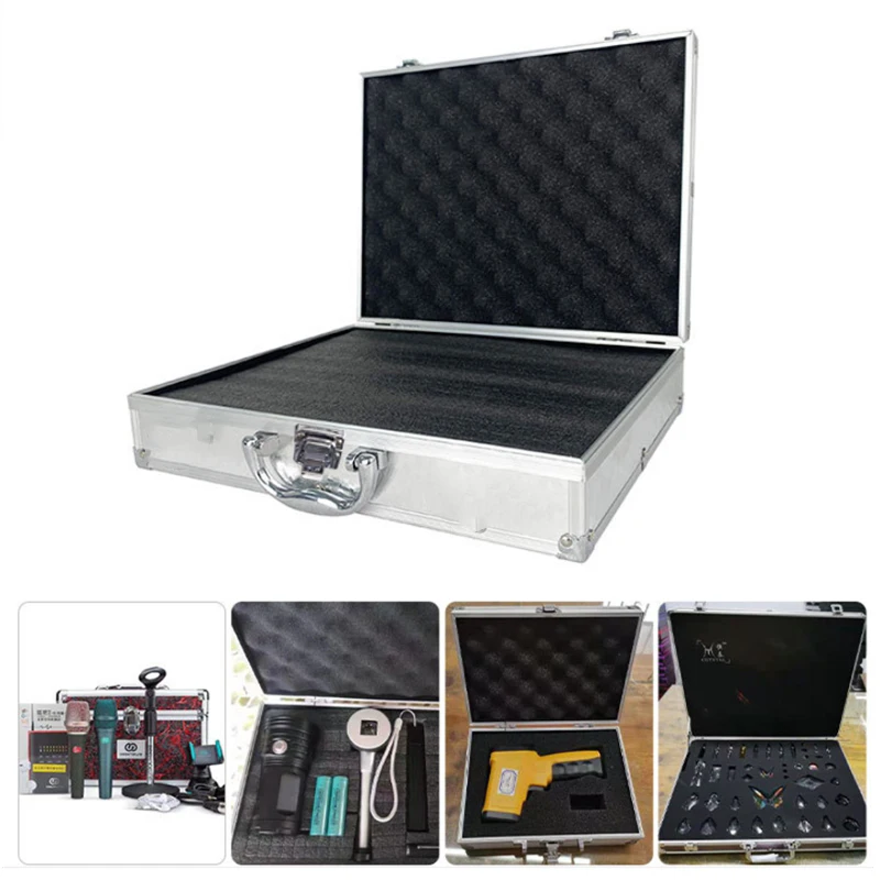 Aluminum Tool Box with sponge Portable Toolbox Rigid Transport Case Hardware Storage Tool Case Outdoor VehicleTransport Box