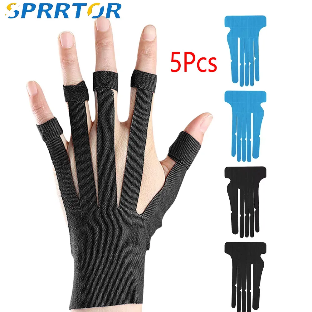 

5PC Precut Kinesiology Tape for Wrist & Fingers,Elastic Wrist Fingers Support &Stability,Breathable,Hypoallergenic Athletic Tape