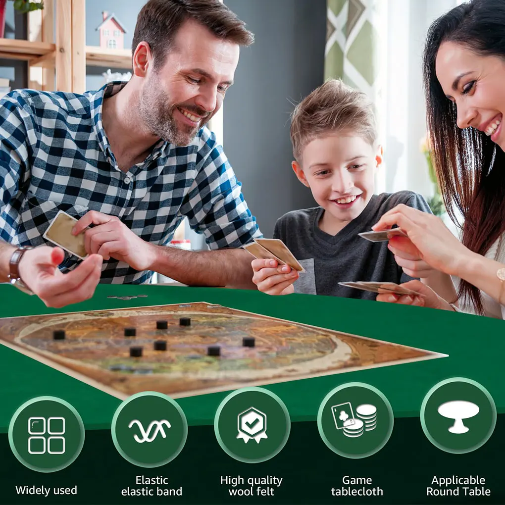 

Круглая скатерть из фетра для игрового вечера – круглая зеленая скатерть в стиле казино